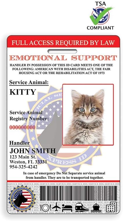 free registration for emotional support cat