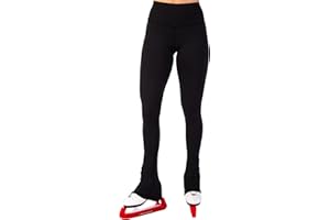 CRS Cross Ice Skating Leggings. Black Over Skate Legging. High-Rise, Practice Pants for Figure Skater Girls and Women.
