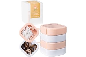 REVAXUP 4pcs Hair Tie Organizer,Portable Hair Tie Holder Organizer for Girls, Babby Girl Hair Accessory Organizer for Small Travel Items storage like hair clips,qtips,floss.2pink&2white