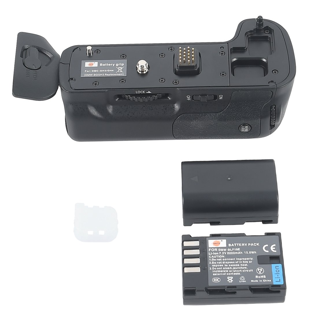 DSTE GH3 Replacement Battery Grip for Panasonic Lumix GH3 Camera + 2pcs DMW-BLF19E
