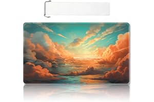 DAUXID Premium Stitched MTG Playmat with Zones and Non-Slip Rubber Backing - TCG Play Mat for MTG and Other Card Games - Colorful Design with Vintage Look and Feel (DKT (116),No Zones)