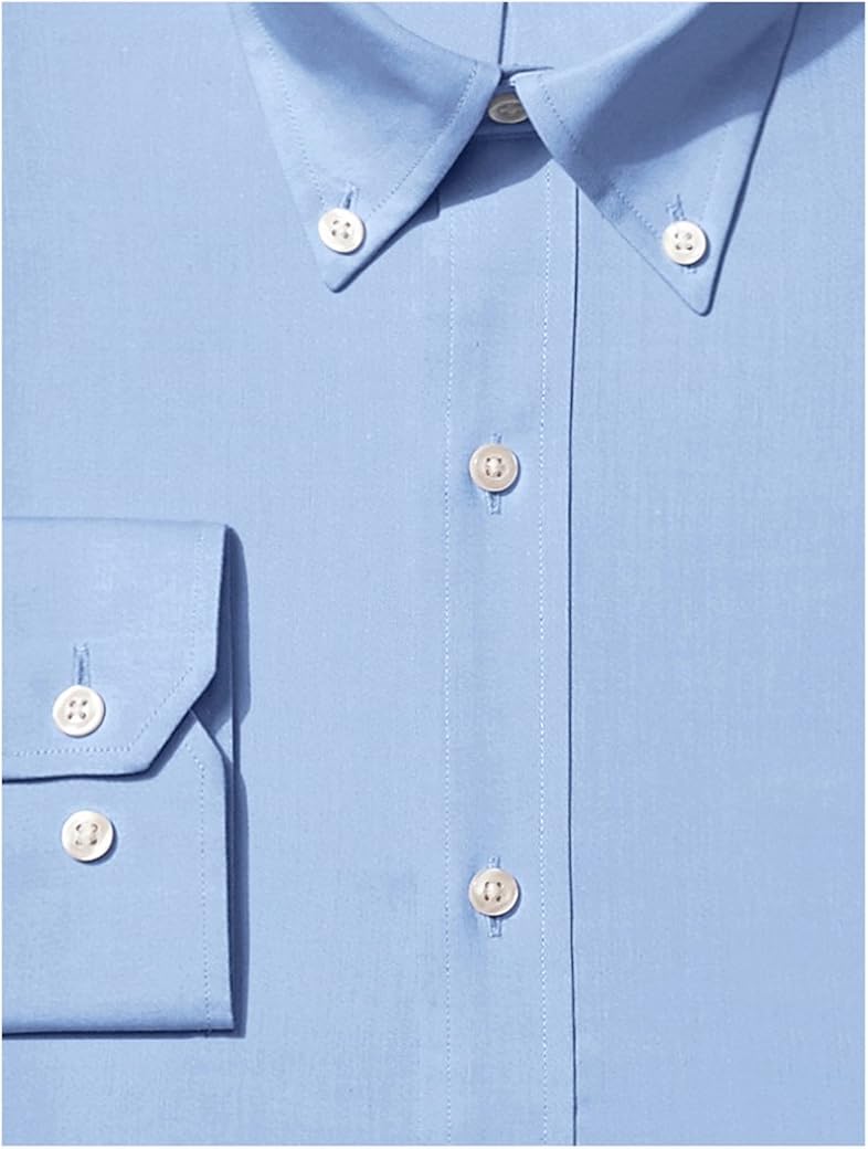  Brand - BUTTONED DOWN Men's Fitted Solid Pinpoint Dress Shirt, Supima Cotton Non-Iron: Clothing