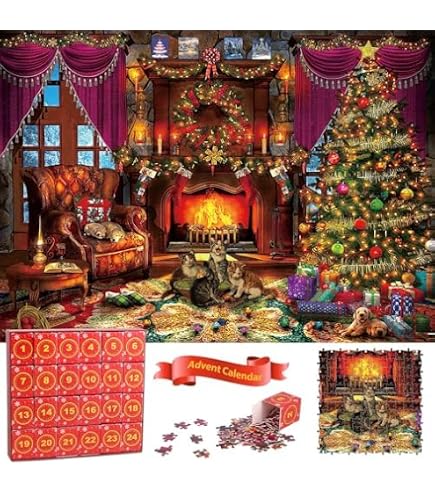 Aazon.co: Advent Calendar Puzzle Christas Countdown Jigsaw Puzzles...