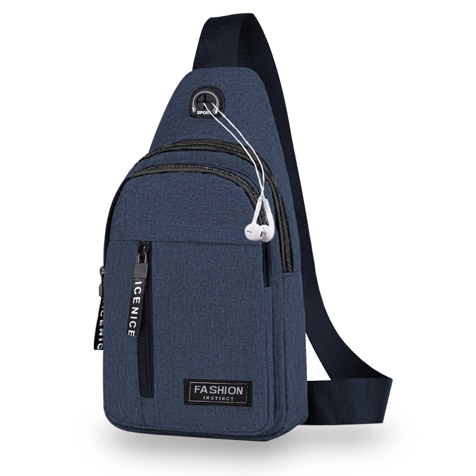 Yafe shoulder Bags for Men, Small Rucksack for Men Lightweight Nylon Rucksack Bag Anti-theft Casual Men Women Bags for Hiking Cycling Outdoor Travelling(Blue)