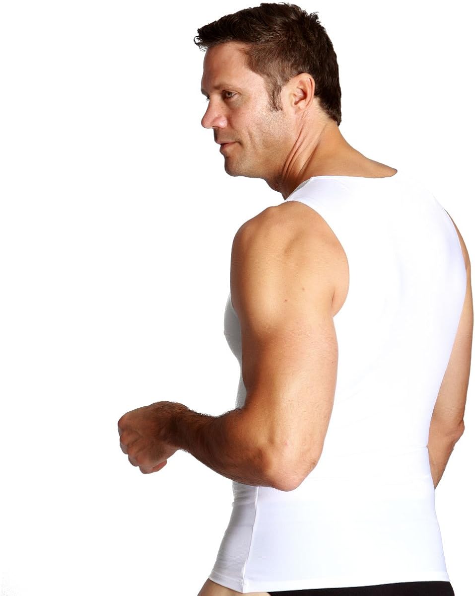 Insta Slim 3 Pack Men's Firming Compression Muscle Tank Shirt: Clothing