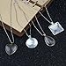 Accmor 40-Pieces 4 Styles Pendant Trays 20pcs Round & Square & Heart & Teardrop 20pcs Bright Glass Cabochon Dome Tiles Crafting DIY Jewelry Gift Making