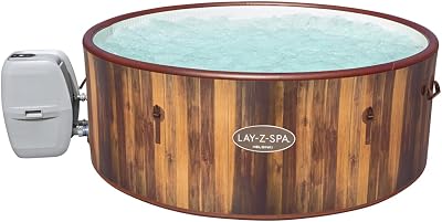 Lay-Z-Spa Helsinki Hot Tub 180 AirJet Wood Effect Inflatable Spa 5-7 Person
