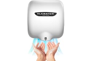 XLERATOR XL-W Automatic High Speed Hand Dryer with White Cover, 12.5 A, 110/120 V