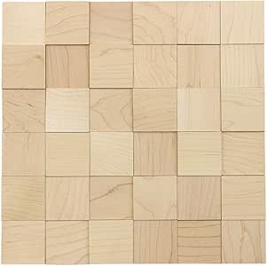 wodewa Paneles de Madera Autoadhesivo para Pared Acero 30 x 30cm