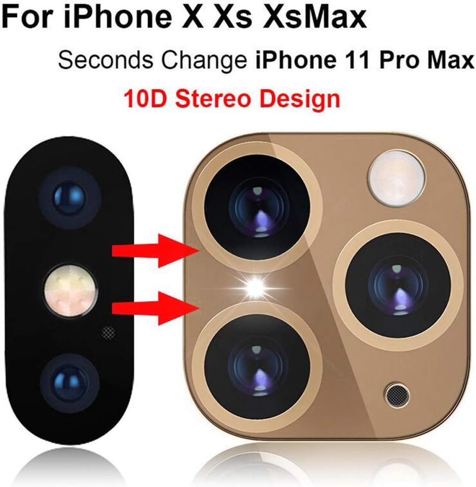 Camera Screen Protector Camera Case for iPhone X/XS/XS MAX Seconds Changed to iPhone 11 pro/pro max
