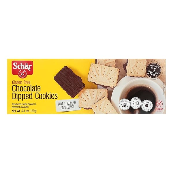 SCHÄR GLUTEN FREE CHOCOLATE DIPPED COOKIES, 5.3 OZ.