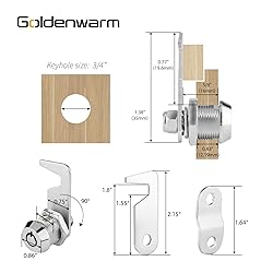goldenwarm 6 Pack Tubular Cam Locks RV Storage
