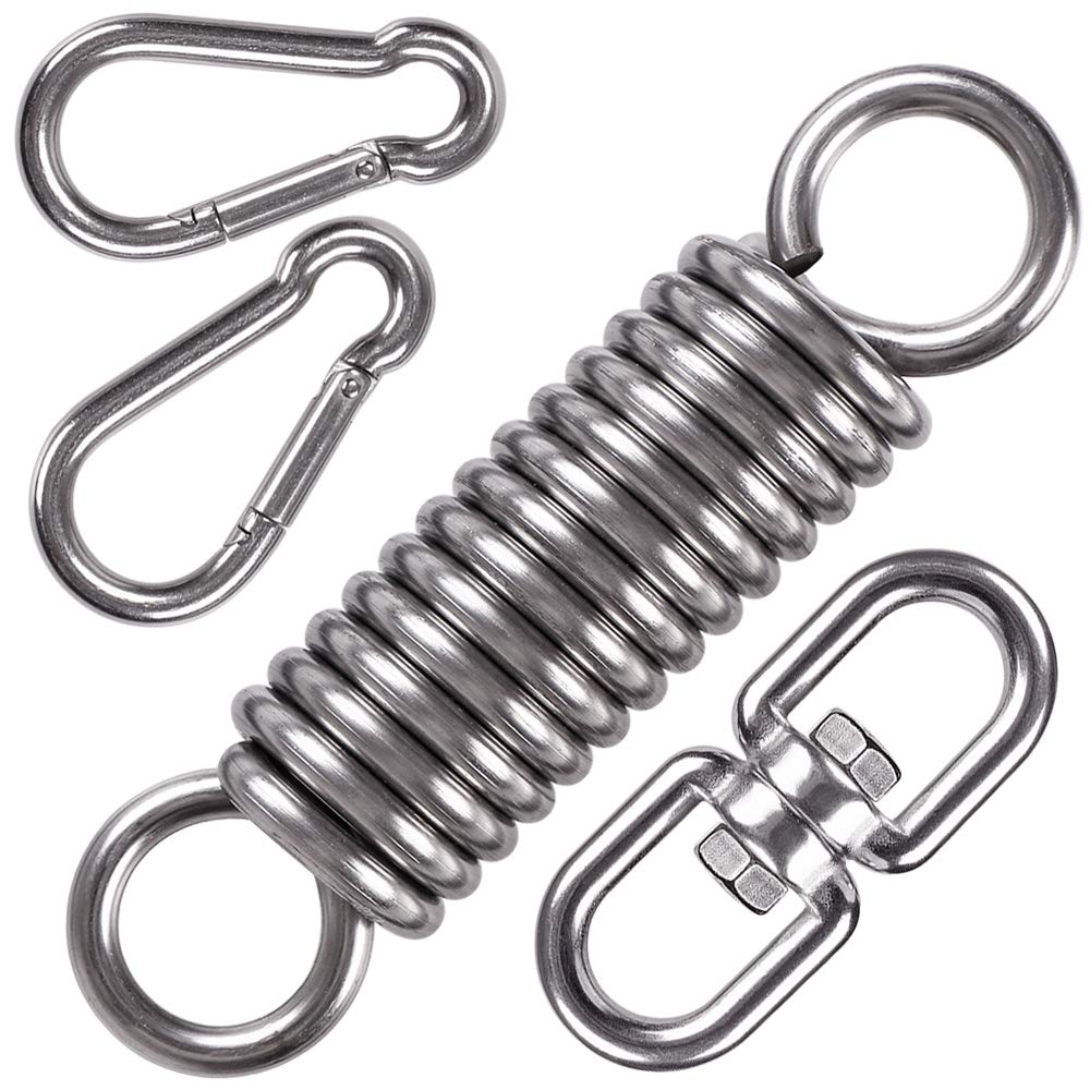 Photo 1 of ****************Swivel is missing*************
WAREMAID Hammock Chair Hanging Kit Swing Spring Hardware, Heavy Duty Suspension Swivel Hanger Hook for Hanging Chair, Rocking Seat, Porch Swing, Garden, 550 LB