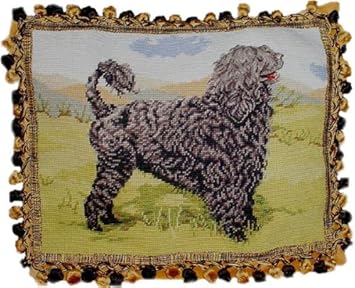 Amazon Com Deluxe Pillows Black Dog On Grass 14 X 18 In