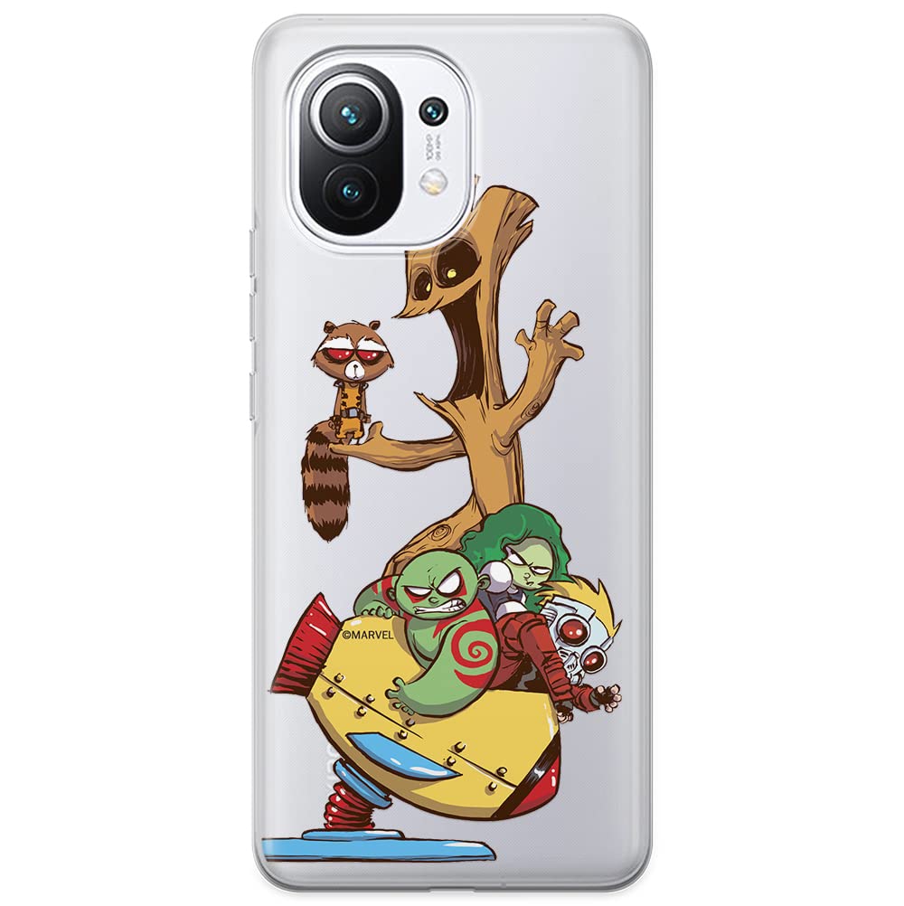 ERT GROUP mobile phone case for Xiaomi 11 original and officially Licensed Marvel pattern Guardians of the Galaxy 020 optimally adapted to the shape of the mobile phone, partially transparent — image 1