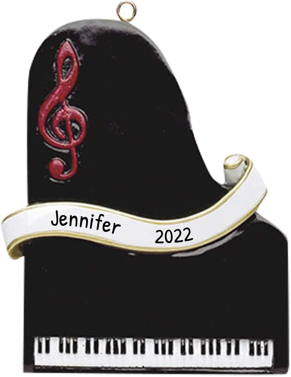 Personalized Instruments Ornaments - Music Ornaments for Christmas Tree - Piano Christmas Ornament Red Treble Keyboard Ornament Piano Ornaments for Christmas Tree - Free Customization