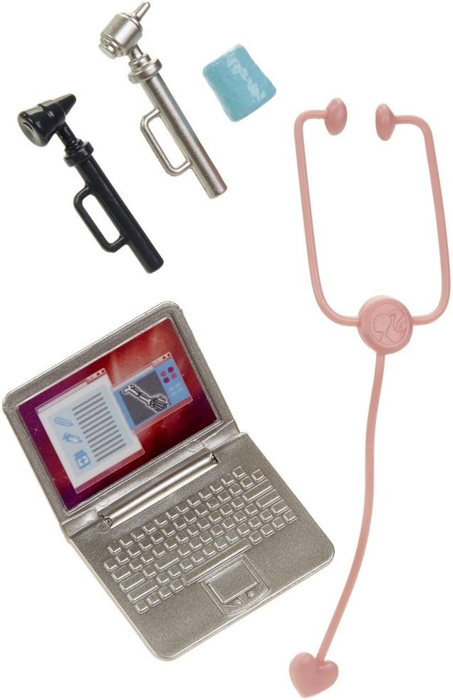 barbie pediatrician doll & playset