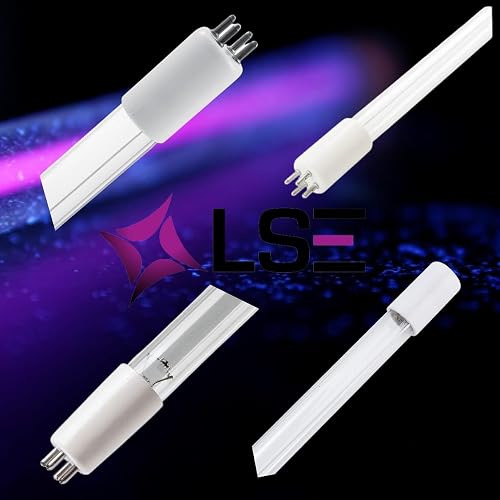 LSE Lighting 25W 4-Pin T5 UV Lamp – Quartz Glass, 12,000-Hour Super Life, For Water Purification Systems