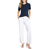 NIC+Zoe Womens Easy Scoop Neck Pure Cotton Sweater Tee