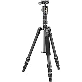 Vanguard VEO 3GO 204CB G2 Lightweight Carbon Fiber Travel Tripod with Ball Head, Smartphone Holder, Bluetooth Remote, and Tripod Bag