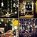 Alanda Star Curtain Lights 12 Stars 138 LEDs Curtain String Lights Stars Christmas Lights Perfect Decoration for Wedding, Christmas, Holiday, Parties and Home (Warm White)