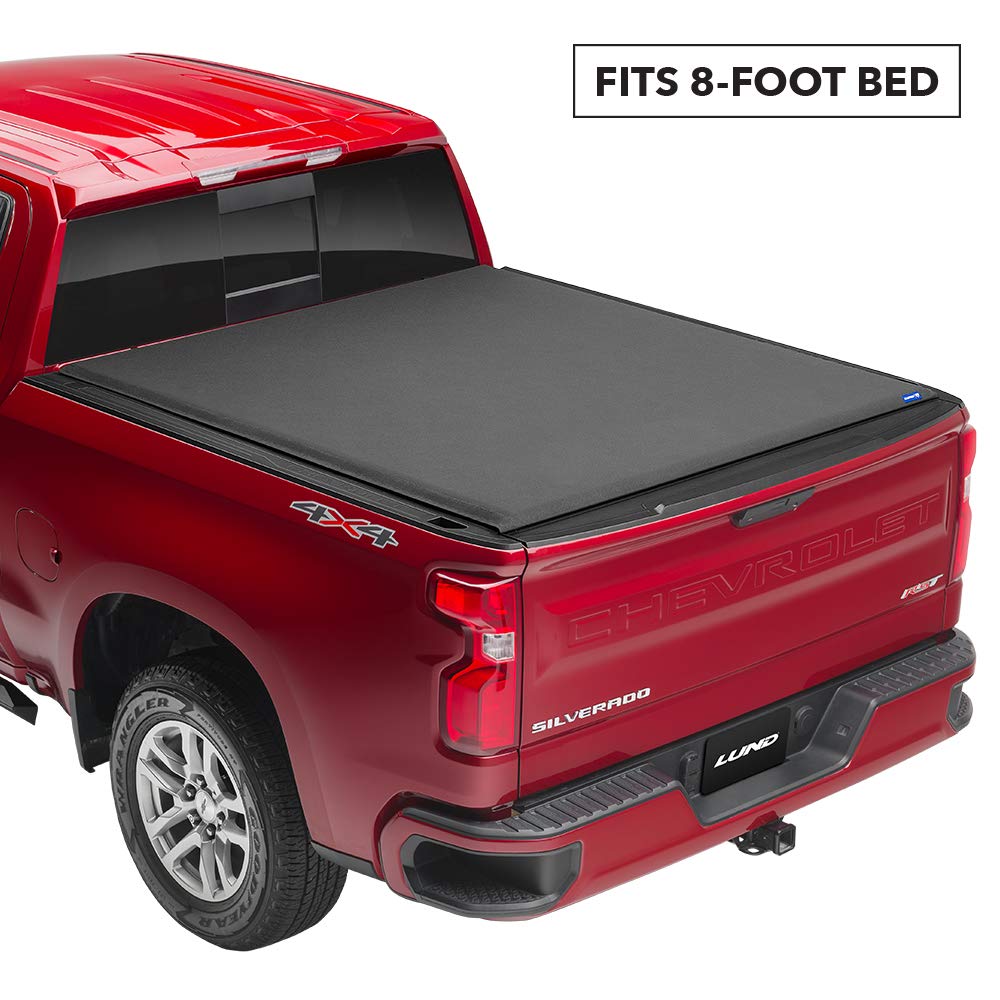 Lund Genesis Elite Roll Up Soft Roll Up Truck Bed Tonneau Cover | 96863 | Fits 2009 - 2018, 2019 - 2020 Classic Dodge Ram 1500 8' Bed (96")