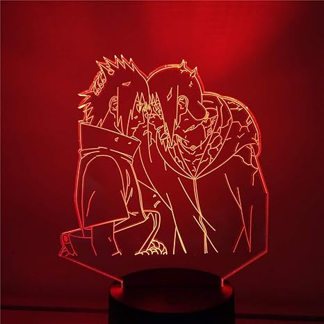 zhfha 3d illusion lamp led night light naruto uchiha itachi sasuke 3d night light table desk lamp anime luminaria lampara creative kid gift bedroom