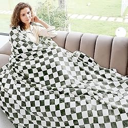 Warm Blanket Soft Cozy Throw Blanket Checkered