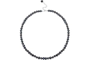 HENGSHENG Natural Pearls Choker Necklace for Women Freshwater Baroque Pearl Strand Necklace Chain Cultured Baroque Pearl 18K Gold Plated & S925 Sterling Silver Clasp Choker