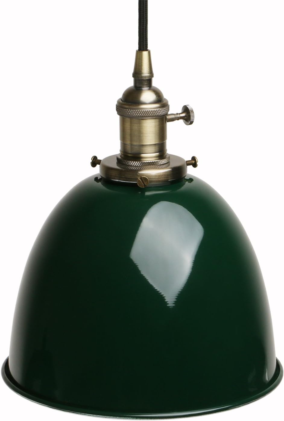 PathsOn Industrial Vintage Loft Bar Kitchen Island Edison Metal Chandelier Hanging Pendant Ceiling Light Lamp Fixture Switch Lighting E27 (Dark Green)