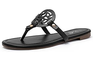 katliu Women's Flat Sandals Flip Flop Sandals Comfortable Dressy Thong Sandals