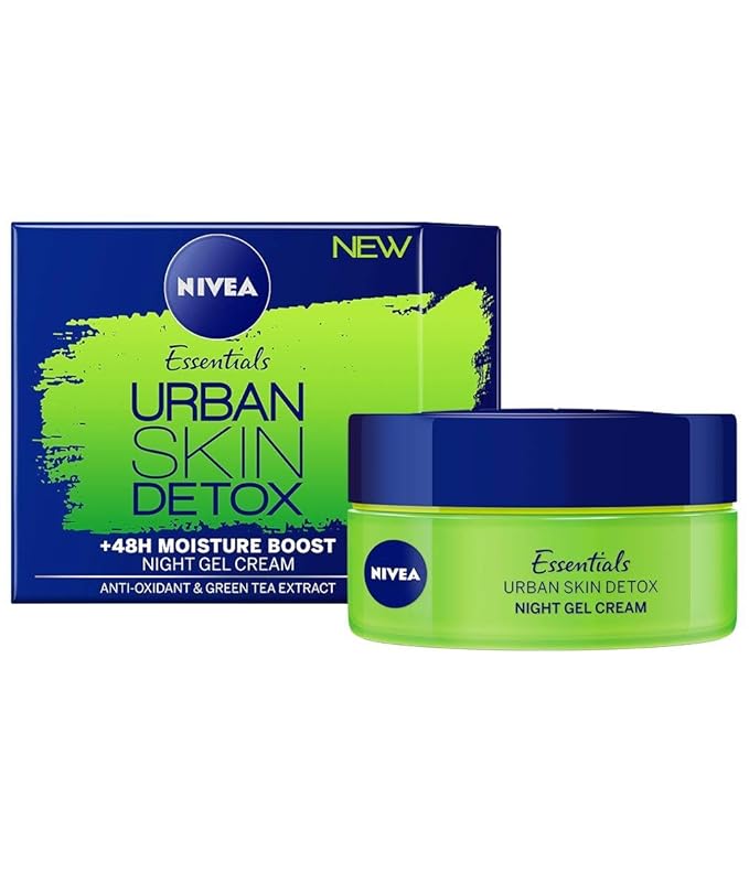nivea daily essentials urban skin detox night gel cream