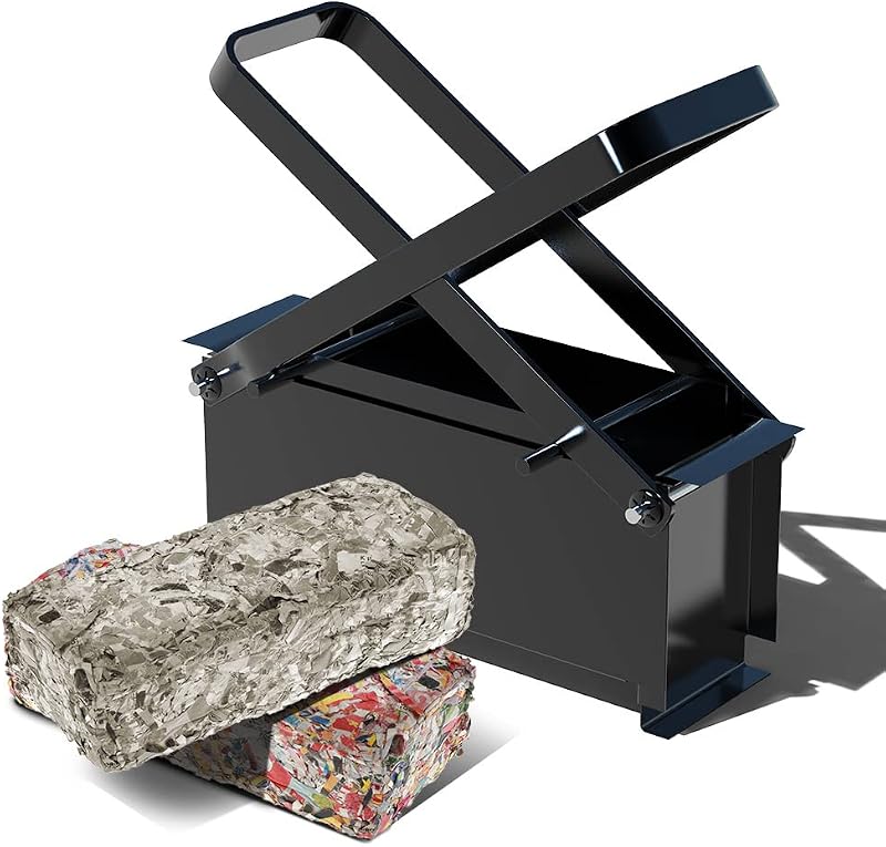 VOUNOT Heavy Duty Steel Paper Log Maker Briquette Maker Recycle Waste Paper