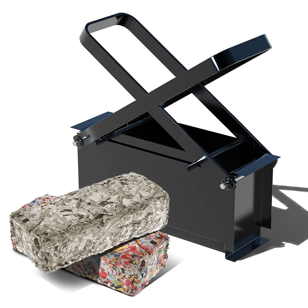 VOUNOT Paper Log Maker Briquette Maker Recycle Newspaper Waste Paper Press Brick Log Maker Heavy Duty Steel