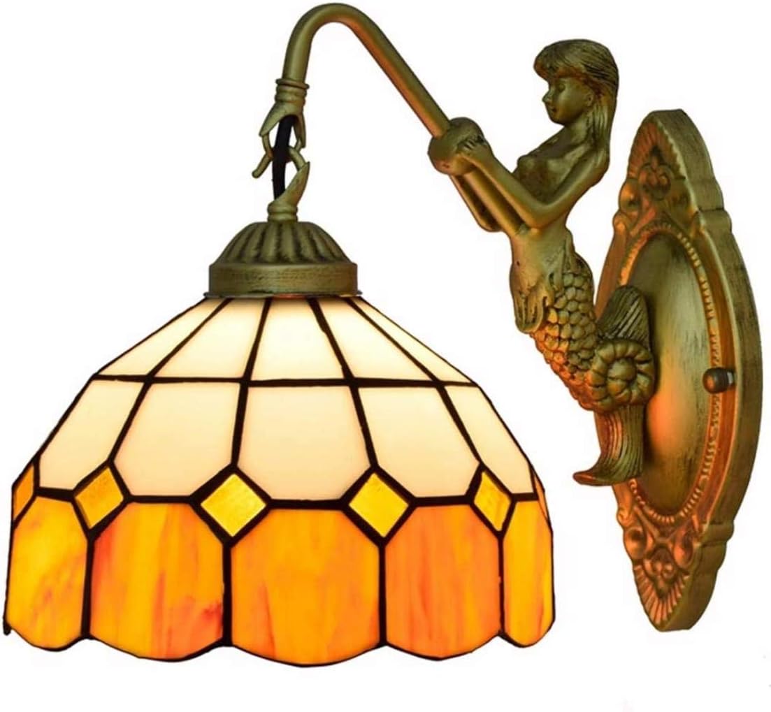 XUHRA Villa Retro Style Decorative Lamp 8 inch British modern Tiffany