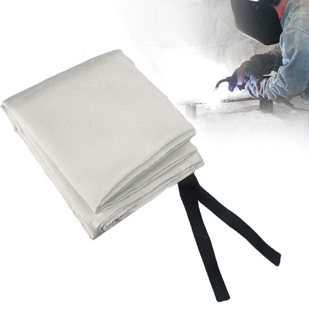 Welding Blanket,Heavy Duty Fire Flame Retardant Fiberglass Protective Blanket for Gas Station