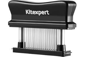 Kitexpert Meat Tenderizer 48 Ultra Sharp Blades Meat Tenderizer Tool with Stainless Steel Needle, Detachable Base for Easy Cl
