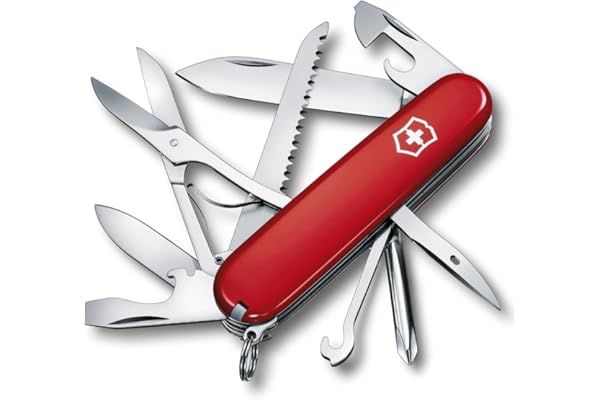 Victorinox Fieldmaster 15 Function Swiss Army Pocket Knife, Red | Ideal for field work, camping trips and days in the garden