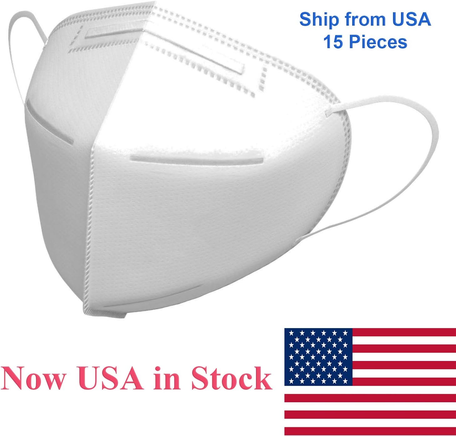 15 Piece ship from USA N95 Disposàble Earloop Face Màsks,Level 5 Respiràtor Màsks For Surgica1 Denta1 Polypropylene Màsks for Personal Health Protection,Disposàble 5-Layer Màsks Universal