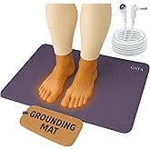 Grounding Mat for Feet, Sleep Improvement, Back Pain Relief, Muscle Relaxation & Stress, Earthing Pads for Bed, Ground for Desk, Earth Mats, Bedding Pad (24''X16'')