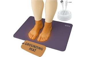 GAYA Grounding Mat for Feet, Sleep Improvement, Back Pain Relief, Muscle Relaxation & Stress, Earthing Pads for Bed, Ground for Desk, Earth Mats, Bedding Pad (24''X16'')