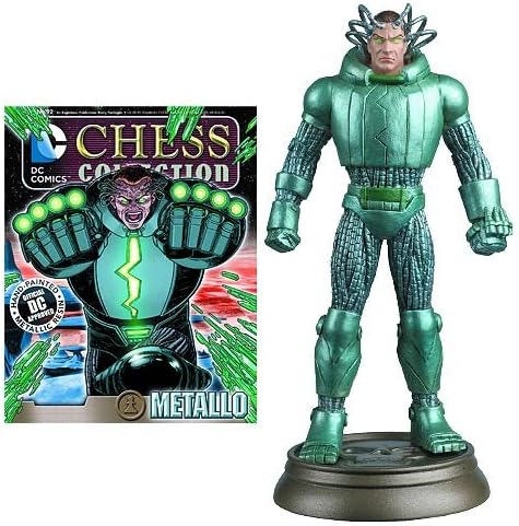 DC Superhero Metallo Black Pawn Chess Piece with Collector Magazine