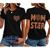 Momster Shirt for Women, Mom Mama Funny Spider Halloween T-Shirt | Halloween Spider Web Tee for Moms, Spooky Season Mama T-Shirt
