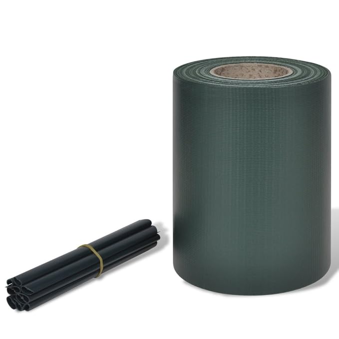 vidaXL Privacy Fence Weave Roll PVC Green Outdoor Garden Barrier Border