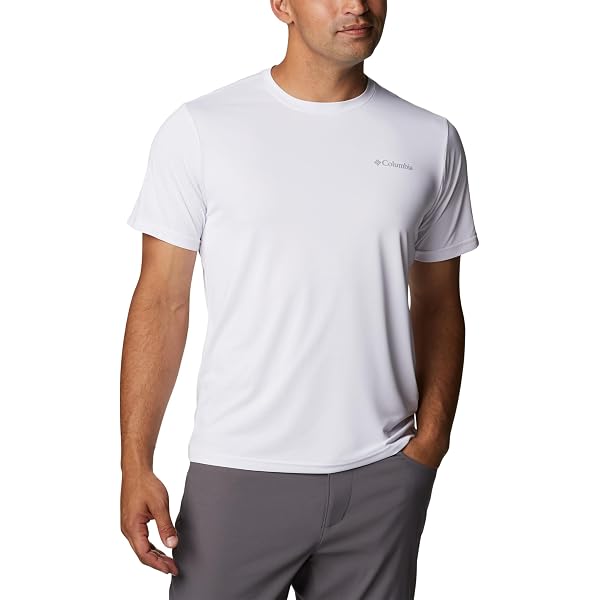 Camiseta De Manga Corta Columbia Terminal Tackle Heather Para Hombre - UPF 50, Transpirable