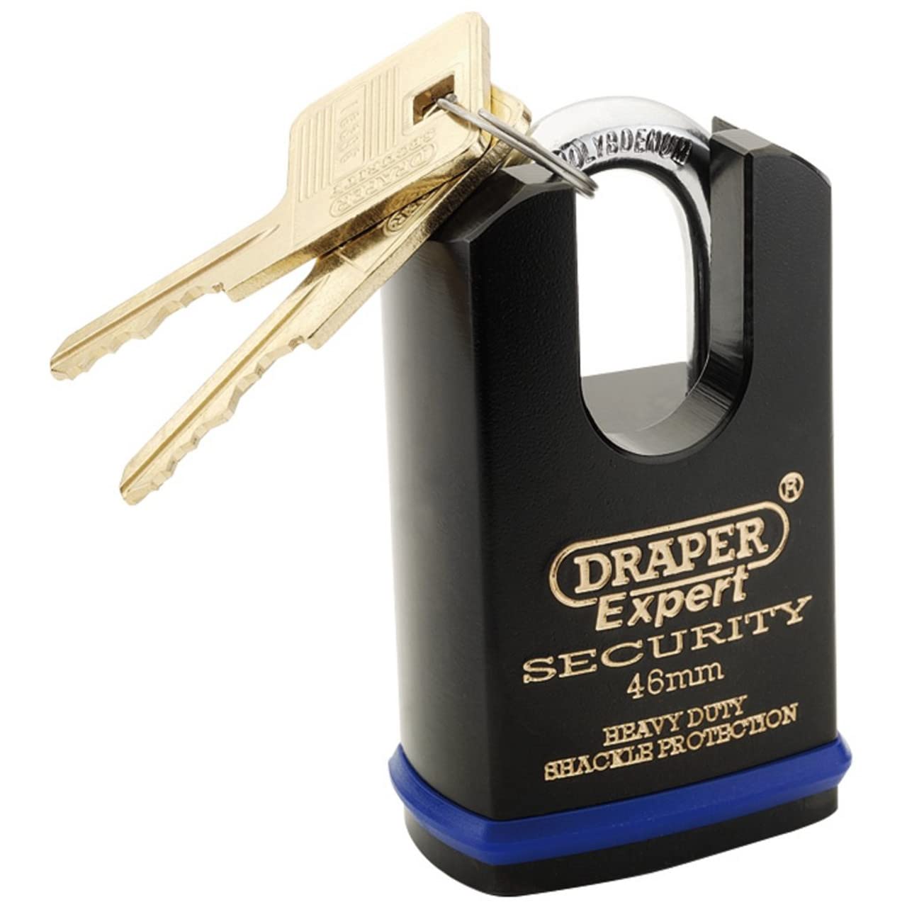 Draper 64196 Heavy Duty Solid Steel Padlock 46 Millimeters, 46 Mm