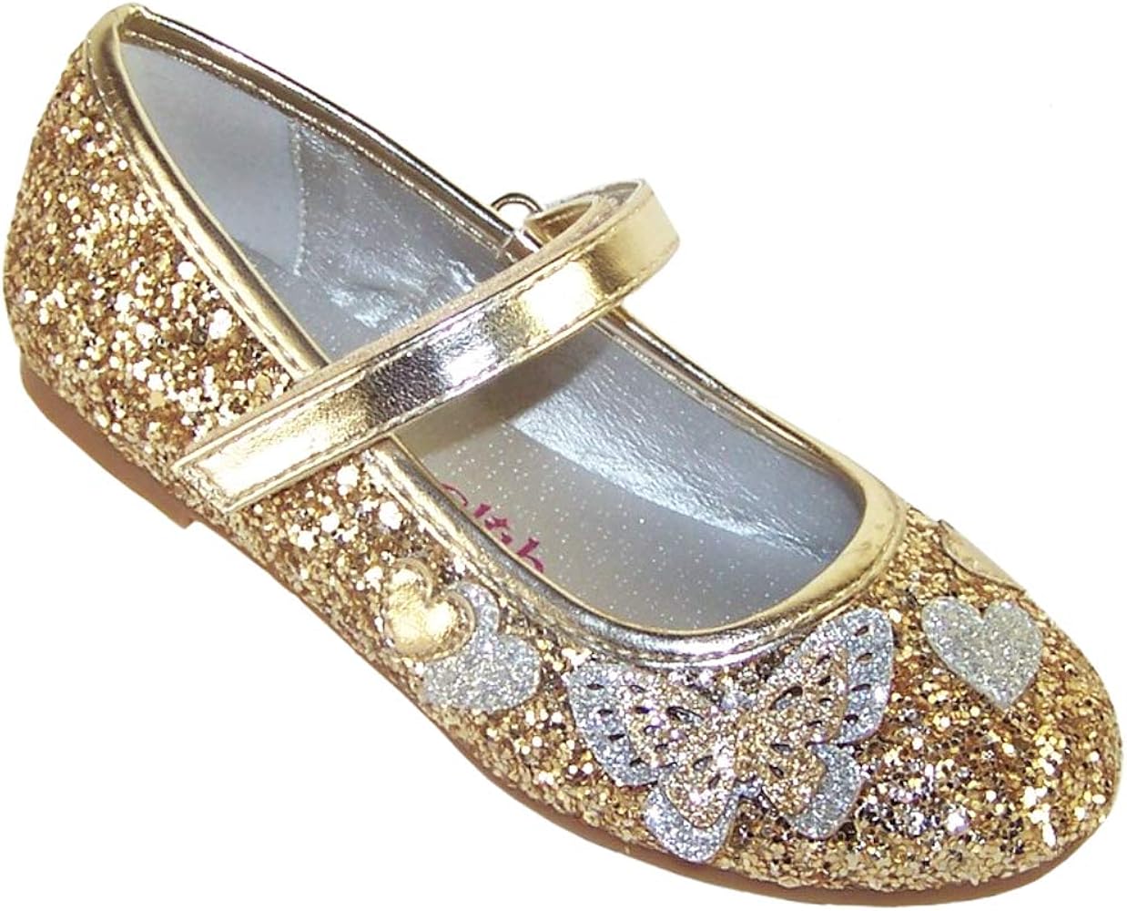 girls gold sparkly shoes