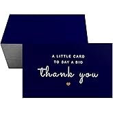 RXBC2011 Little Thank You Cards Big Thank you Notes for All Occasions 3.5 x 2 Inch Pack of 100 Navy