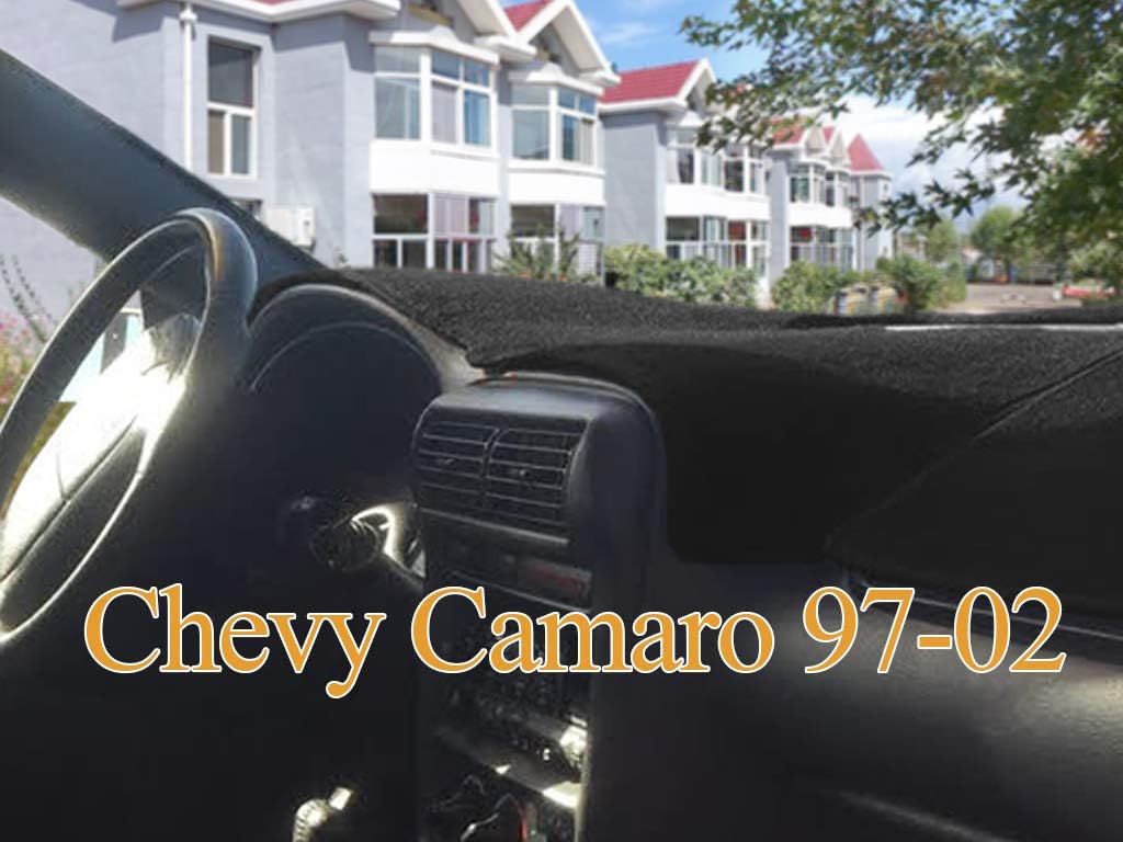 Dashboard Cover Dash Cover Mat Pad Carpet Custom Fit for Chevy Chevrolet Camaro 1997 1998 1999 2000 2001 2002 (Black) Y38