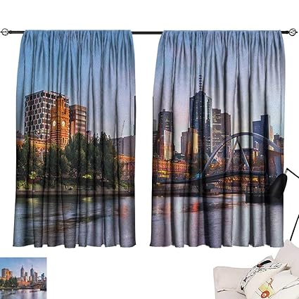 Amazon Com Josepsh City Indoor Darkening Curtains Early Morning